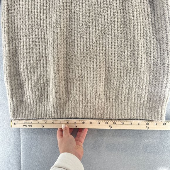 Oak + Fort Womens Sweater Dress Small Beige Tunic High Neck Casual Relaxed Fit - Picture 9 of 16